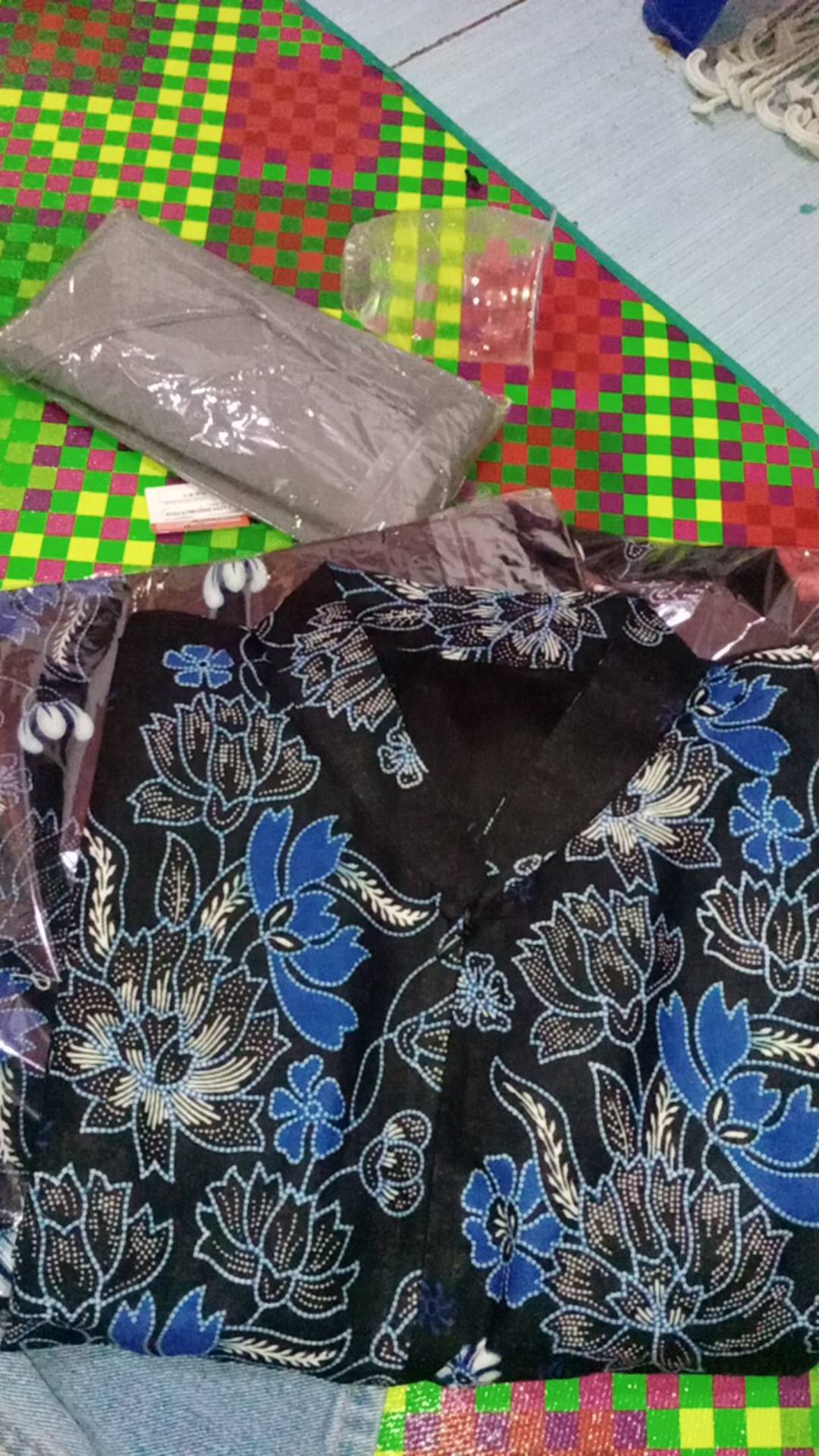 Batik Couple Keluarga Sania Ruffle Ori Ndoro Jowi Dnt Motif Sakura Biru Termurah Di Shopee
