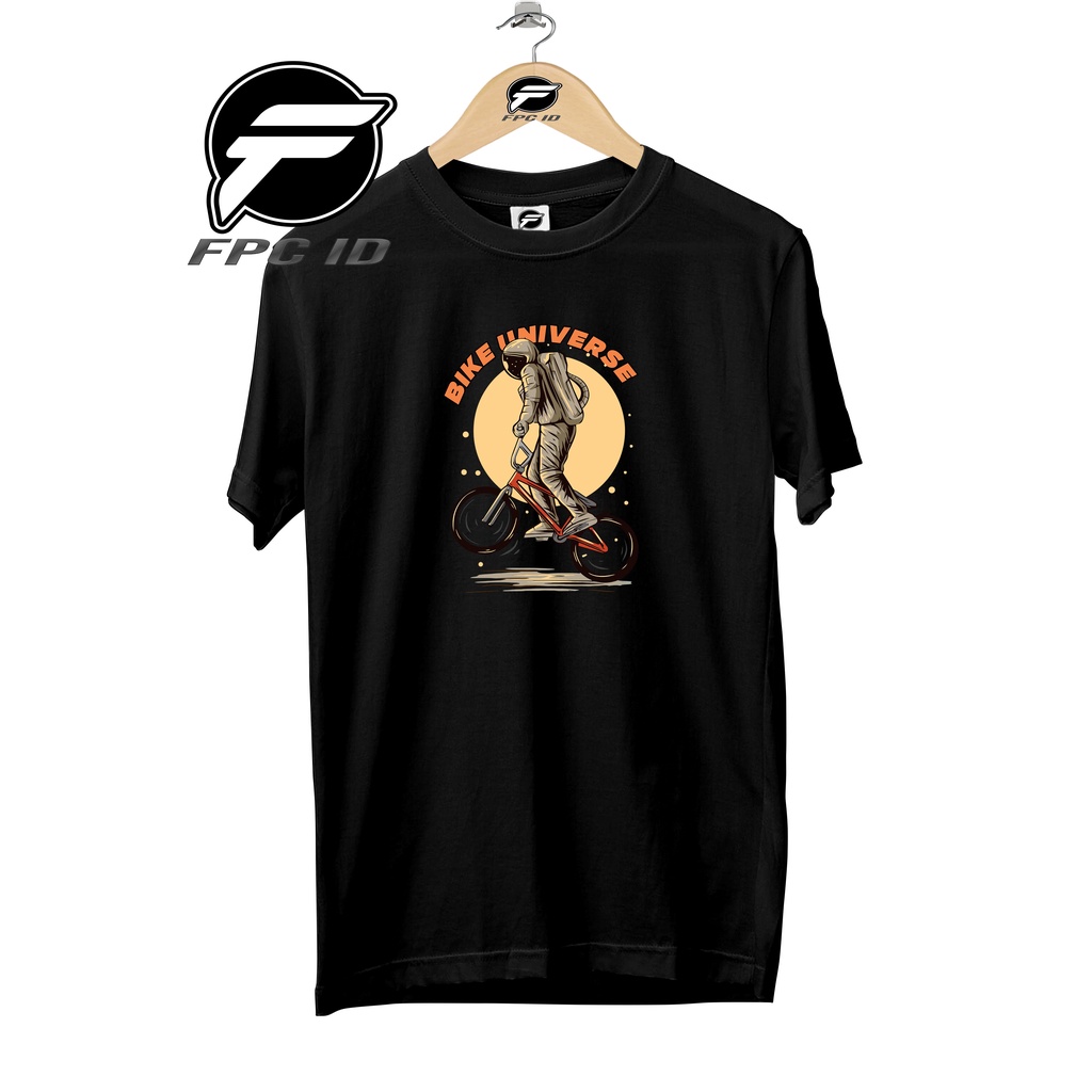 Kaos Astronot Bike Universe Cotton Combed 30s Pakaian Distro Jumbo Pilihan Favorit Fpc Id