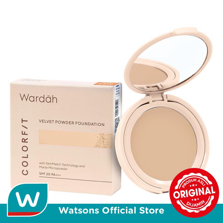 Wardah Colorfit Velvet Powder Foundation 43W Golden Sand