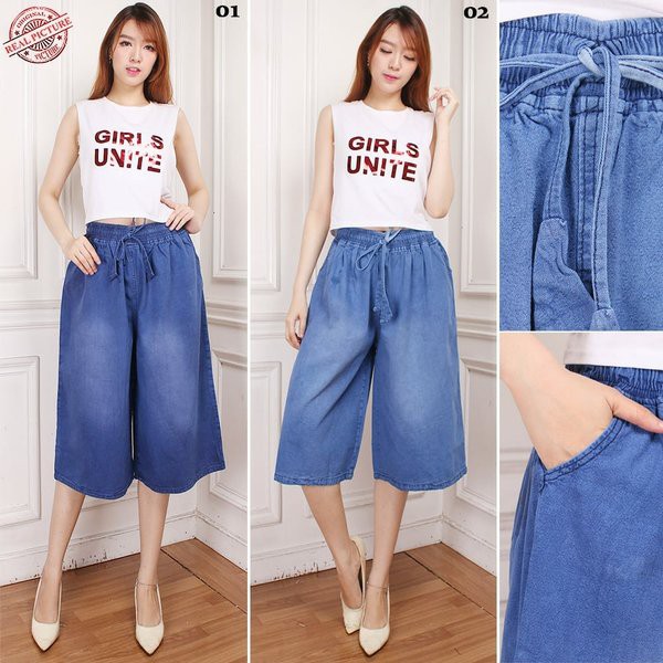 KULOT JEANS 7/8 KULOT DENIM KULOT PENDEK