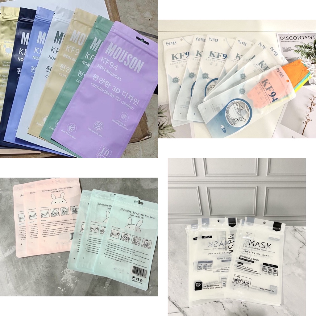 PLASTIK MASKER KF94 ZIPLOCK /KANTONG REPACKING MASKER K94 / KANTONG MASKER 3PLY