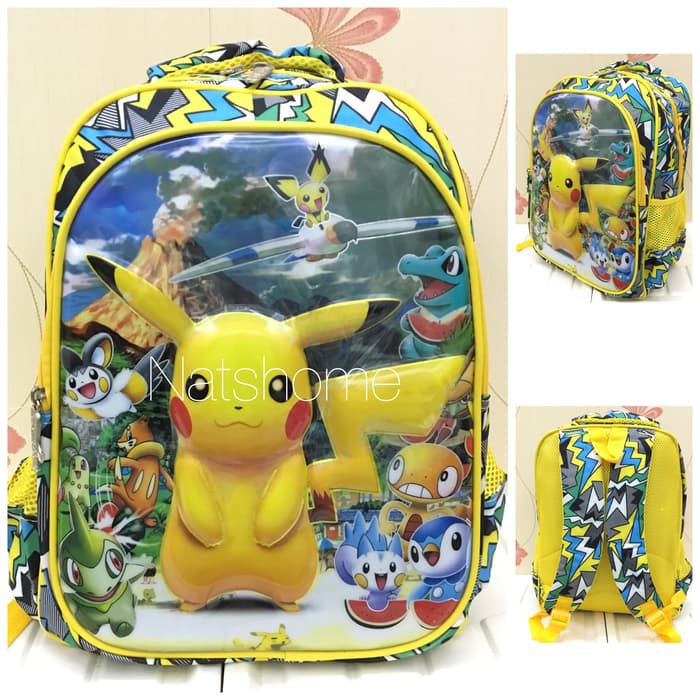 Tas Ransel 3D Pokemon Pikachu
