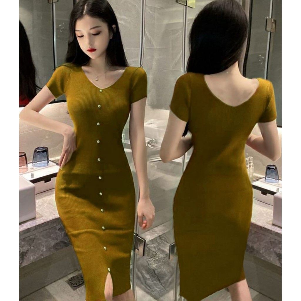 WSE390 - Dress Rajut Emmy / Dress Wanita / Dress Wanita Korea / Baju Rajut / Dress Rajut / PREMIUM QUALITY