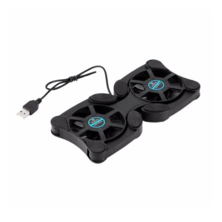 Coolingpad laptop 2 fan mini foldable portable qs-919 - cooling pad cooler notebook lipat kepiting