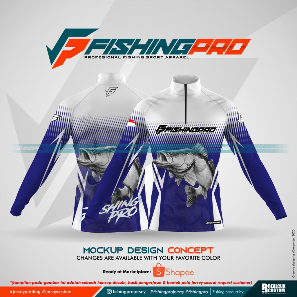 [ CUSTOM ] Jersey Mancing BARAMUNDI 3 PILIHAN WARNA Printing | Micro UV