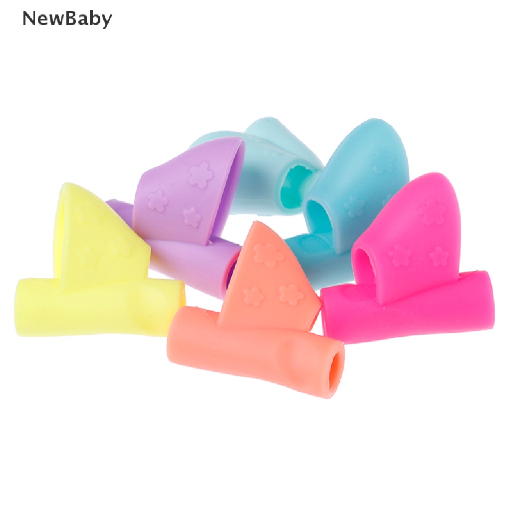 Newbaby 3pcs Alat Bantu Menulis Pensil Bahan Karet Lembut Untuk Anak