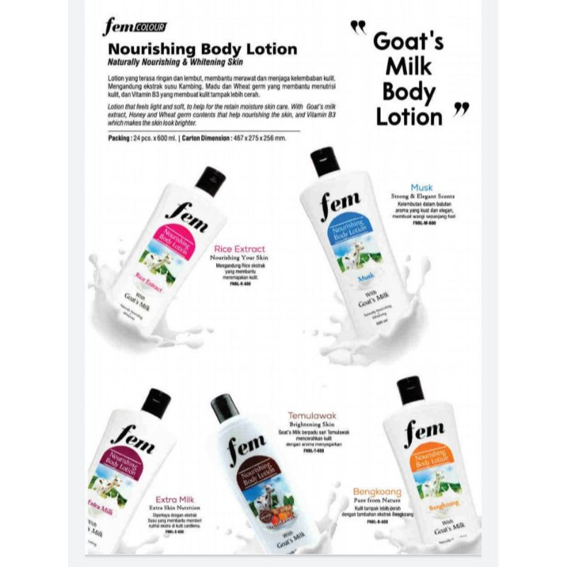 Fem Nourishing Hand &amp; Body Lotion 600 ml