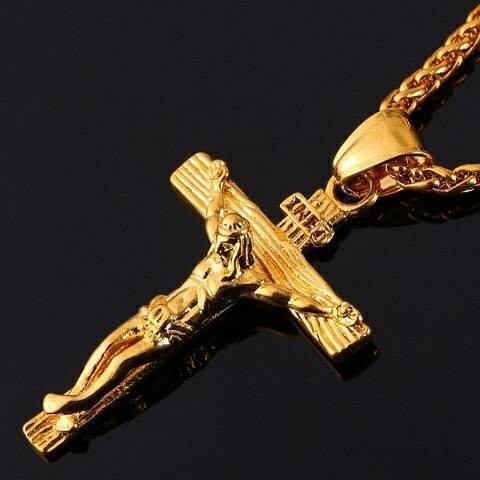 kalung salib emas luxury Jesus