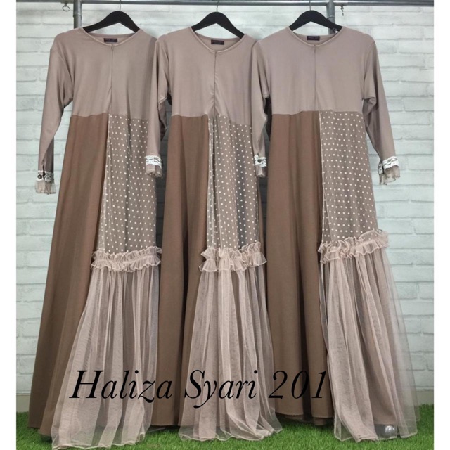 Haliza gamis 201 (gamis only) original by Haliza syari