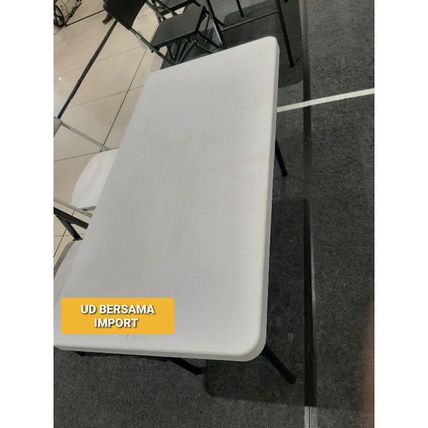 krisbow meja lipat pameran meja makan belajar portable long table 4ft 122cm