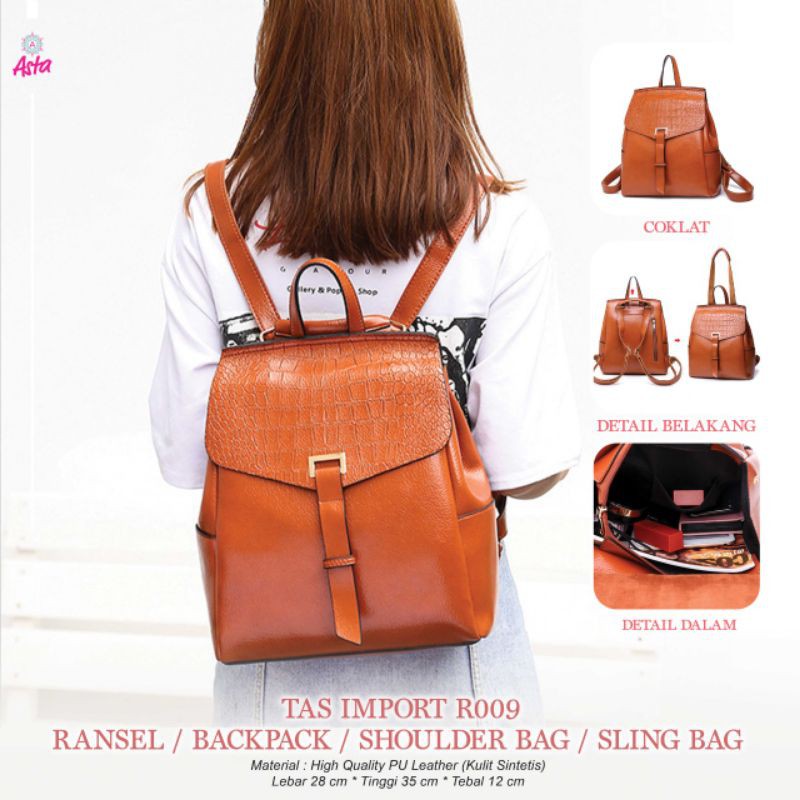 TAS IMPORT R009 RANSEL / BACKPACK / SLING BAG / SHOULDER BAG ASTA