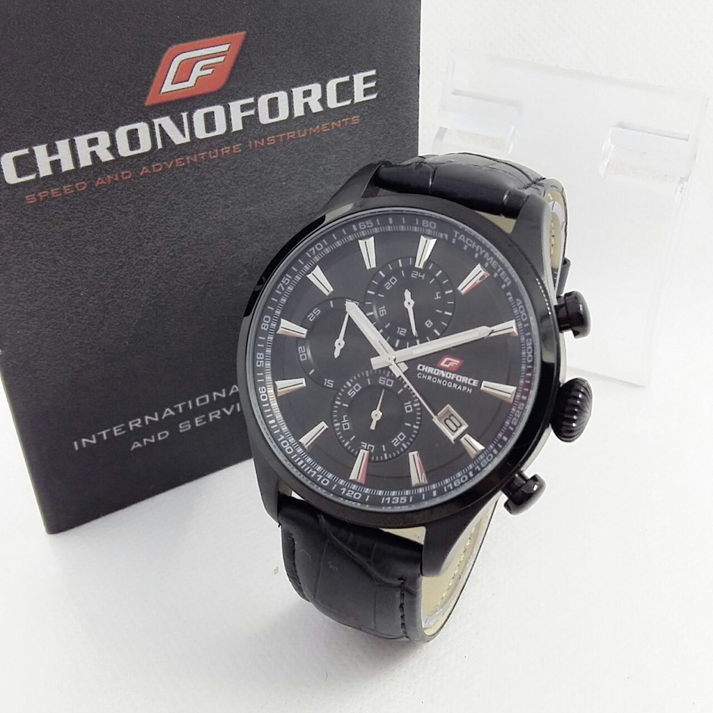 CHRONOFORCE CR5239 - Jam Tangan Kasual Pria - Leather Strap - Chronograph Mode