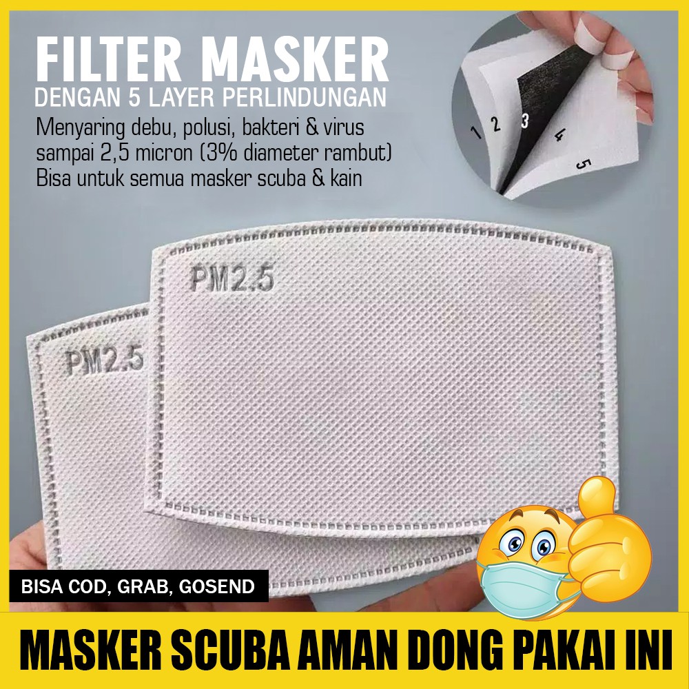 Refill filter masker KN95 N95 pm 2.5 buat masker kain dan scuba