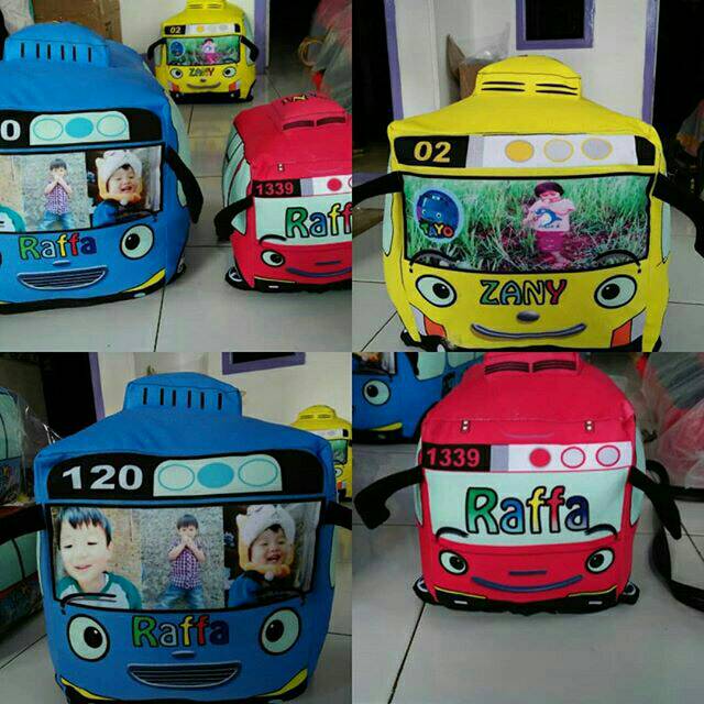 Bantal boneka bus tayo ukuran besar. Dewasa jumbo
