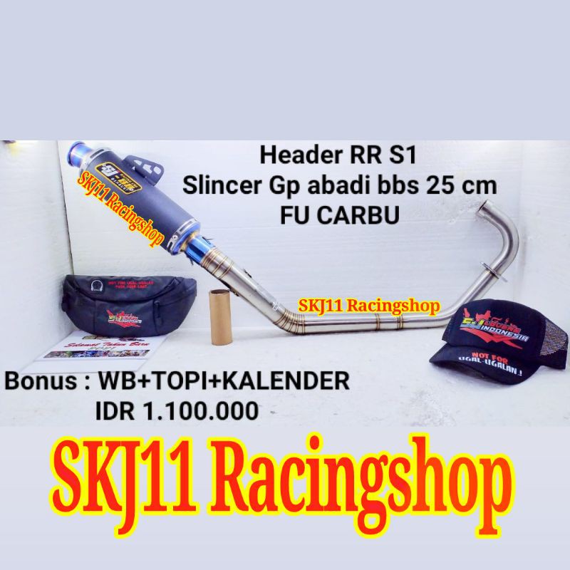 DISKON 5% Knalpot Kenalpot Racing SJ88 SATRIA FU 150 Karbu FULLSET Full System Header RR S1 GP ABADI bbs 25 cm