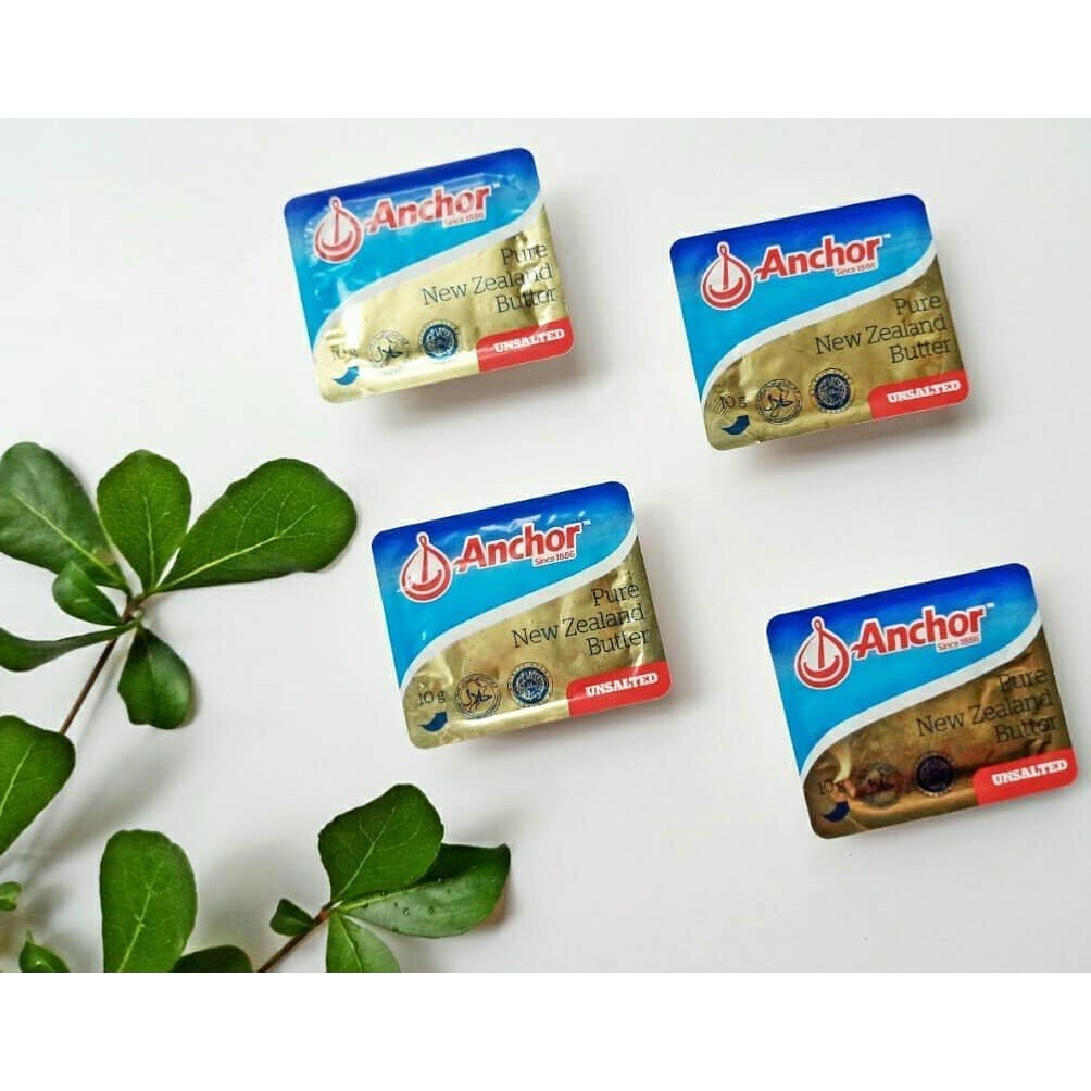 Anchor Unsalted Butter Mini Portion 10 UB 10g Unsalted Butter MPASI Anak Bayi HALAL Elle &amp; Vire Baby Bayi Mpasi