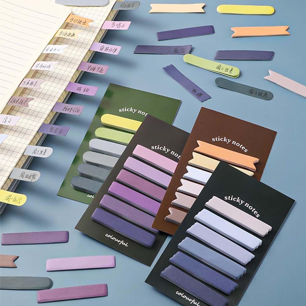 [Elegan] Morandi Color Sticky Notes N Times Stationery Notepad Kertas Penanda Halaman Perlengkapan Kantor Sekolah Pesan Notes Bendera Tab