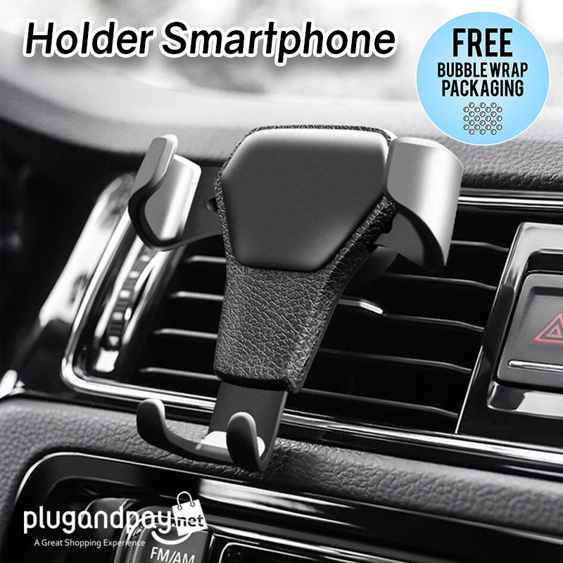 Smartphone Air Vent Car Holder AC Mobil Mounting Handphone HP - plugandpay
