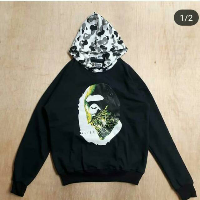 Hoodie a bathing ape alien