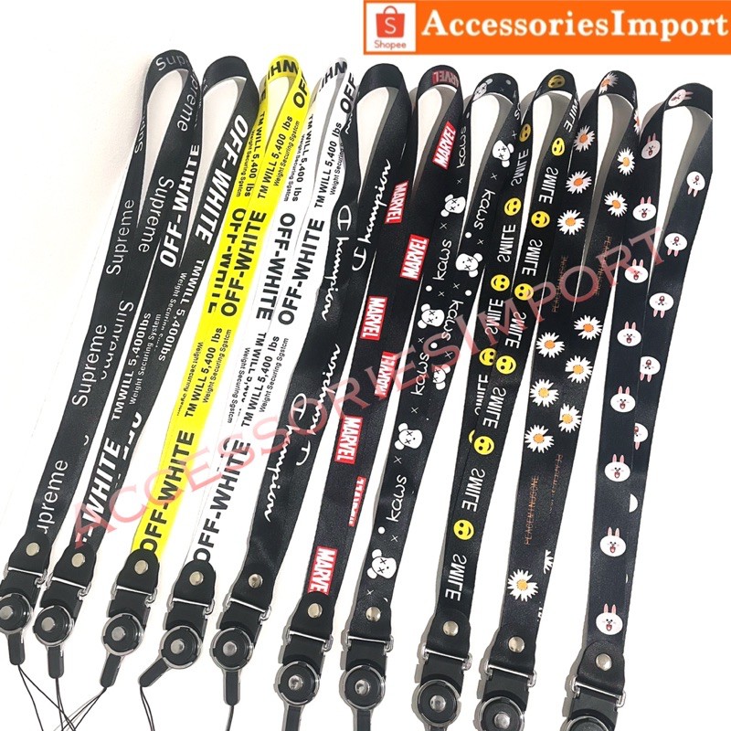 TALI GANTUNGAN HP/ KARTU/ KUNCI/ USB/ LANYERD/ NECK STRAP MOTIF KARTUN/ BAYAR DITEMPAT/ COD