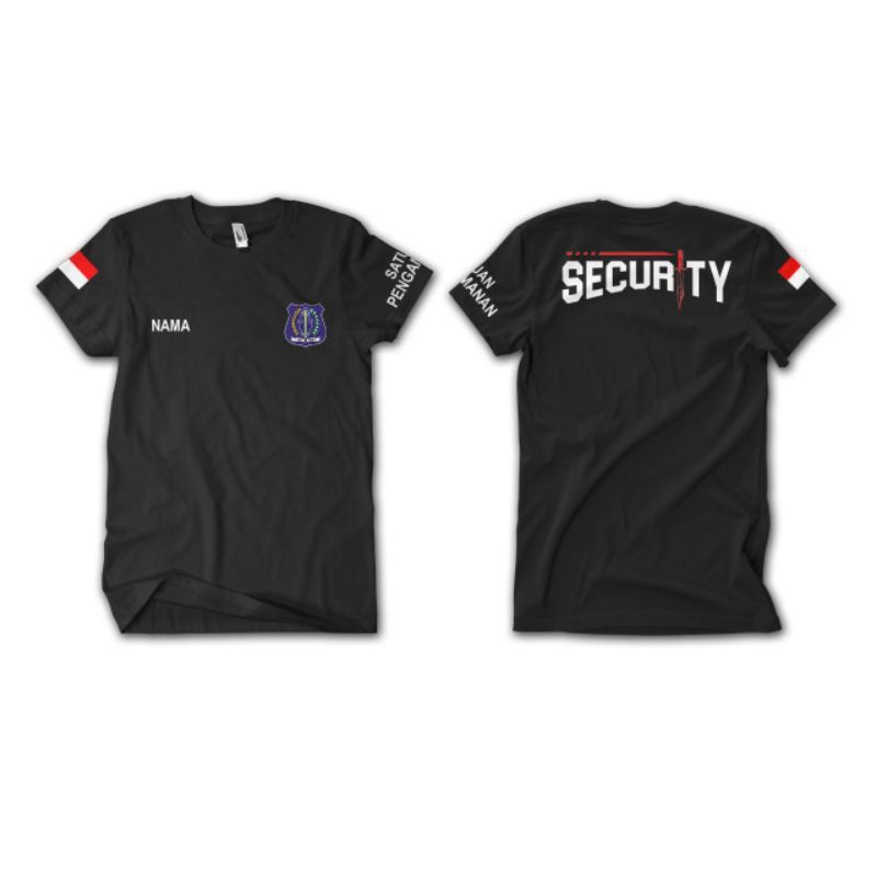 kaos security lengan pendek