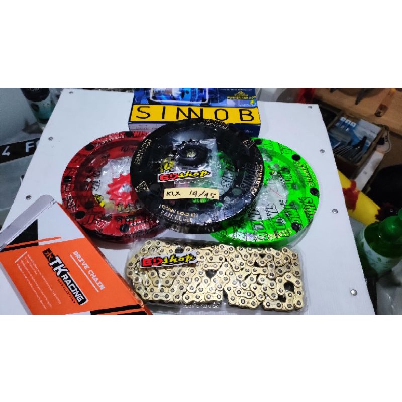 KLX 428H gear SINNOB rantai TK RACING DT KLX150 DTRAKER BF SE SUPERMOTO ger gir SET 14 45 no sss
