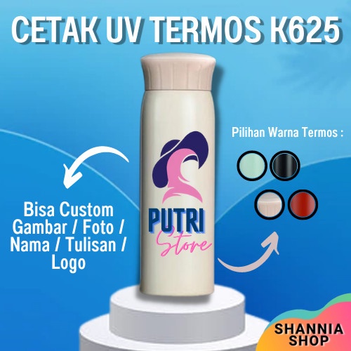 CUSTOM [ NAMA / LOGO ] K625 Termos Travel Tumbler Stainless Steel 500ML  / LASER GRAFIR / UV PRINT / PROMOSI SOUVENIR HAMPERS