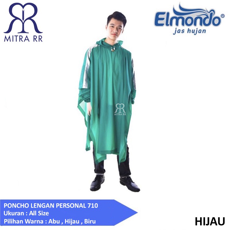 Jas Hujan Poncho Lengan Elmondo Personal 710 Ponco Dewasa Pria Wanita