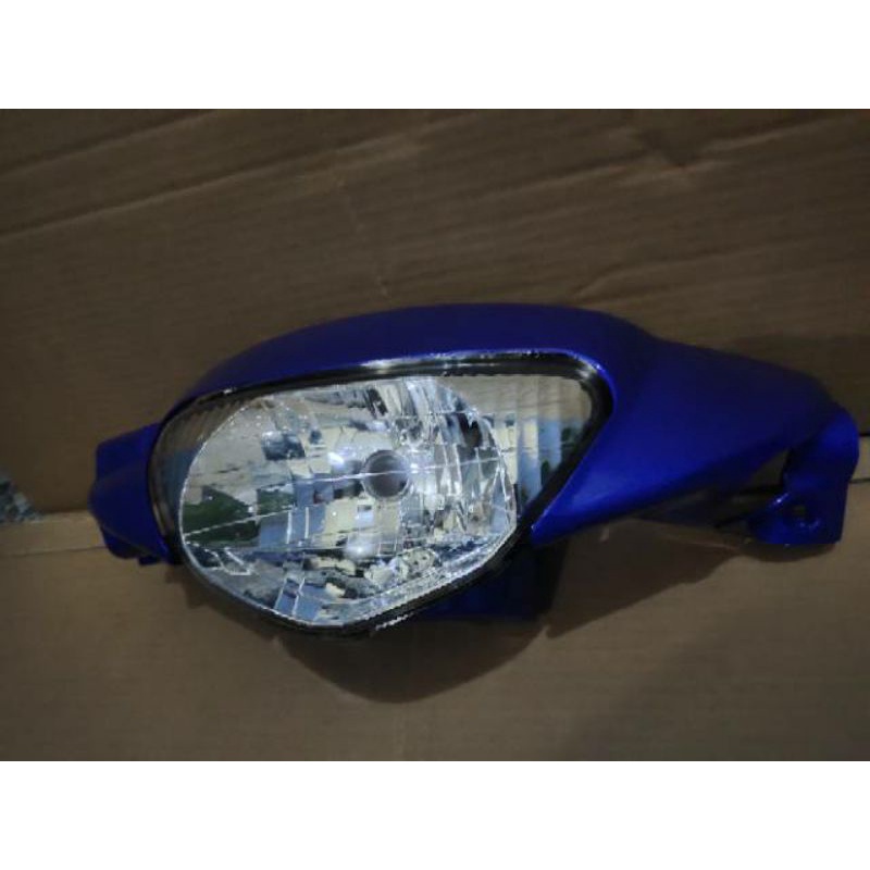 batok depan Mio sporty lama biru / Batok depan mio sporty bagian A (depan) plus reflektor lampu /Lam