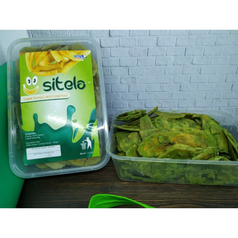 

keripik pisang green tea