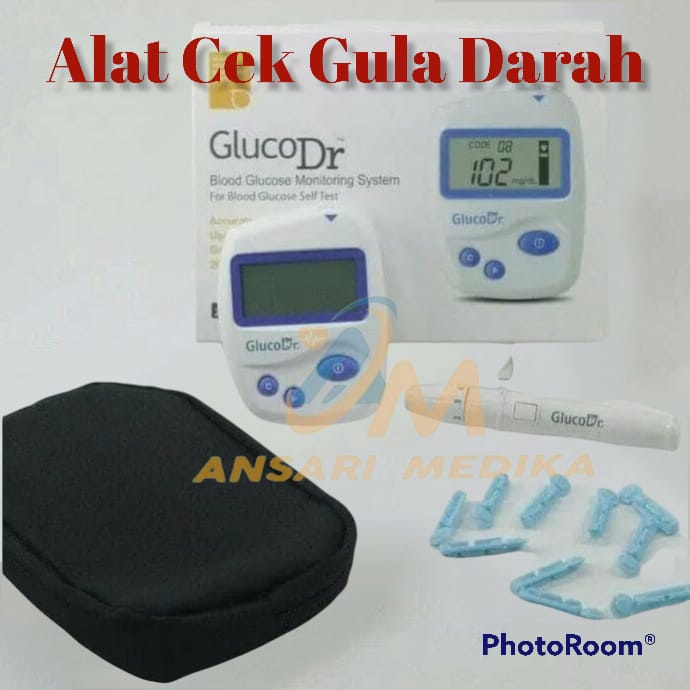 GLUCODR / GLUCO DR BIO SENSOR AGM 2100 ALAT TEST DAN STRIP GULA DARAH (BOX KUNING)