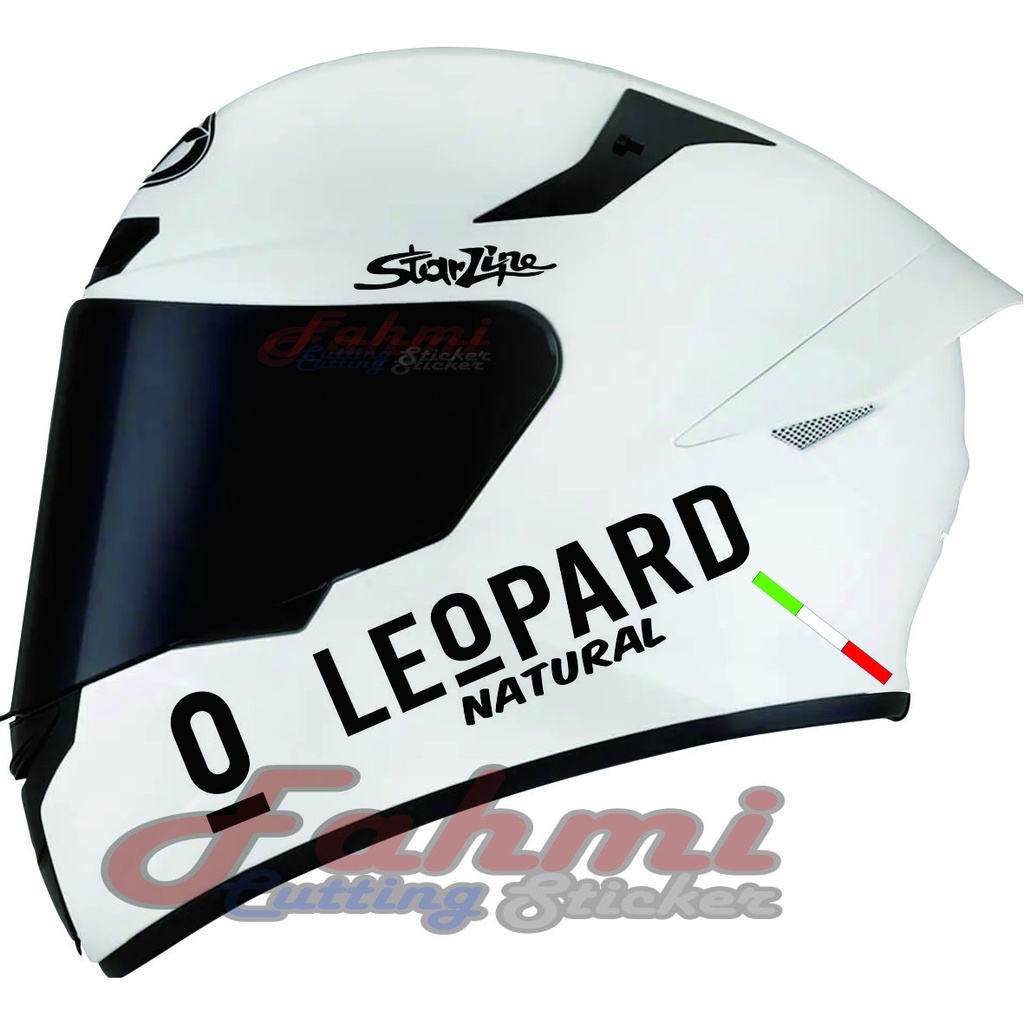 cutting helmet leopard bisa buat. full pace&amp;half face