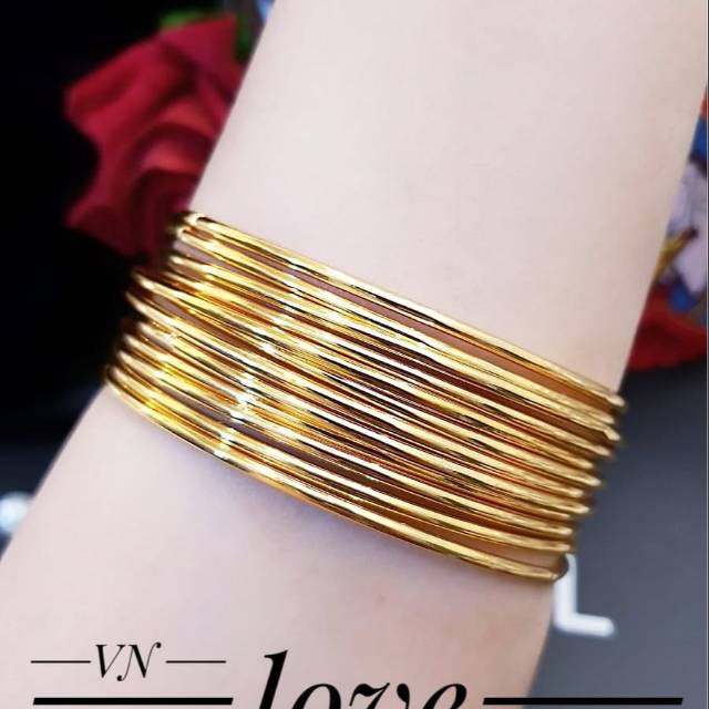 Xuping gelang lapis emas 24k 3055j