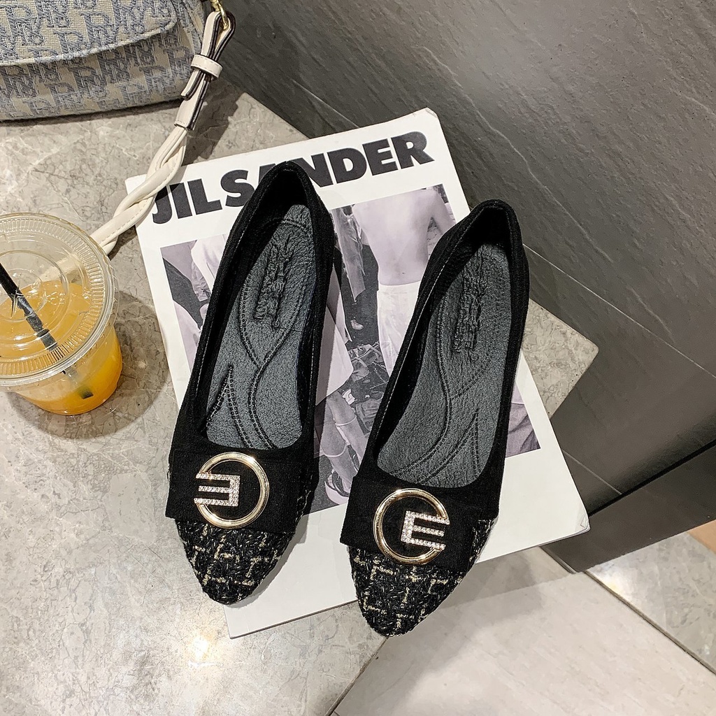 aid 0251,  sepatu wanita import fashion sepatu flat wanita cantik dan best seller termurah-black