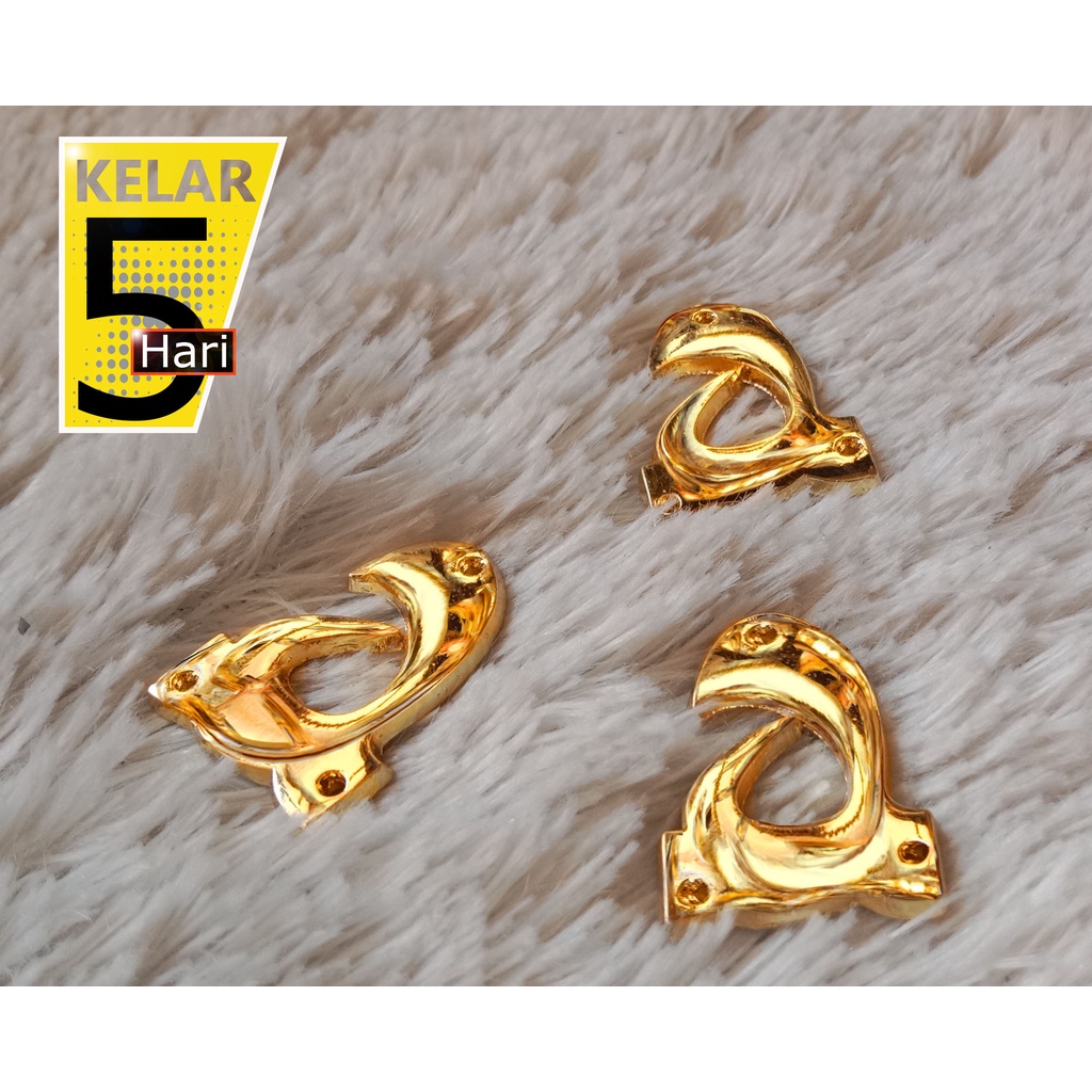 Produsen label hijab dan pin kerudung dan bros jilbab custom dengan krum warna emas gold dan silver 