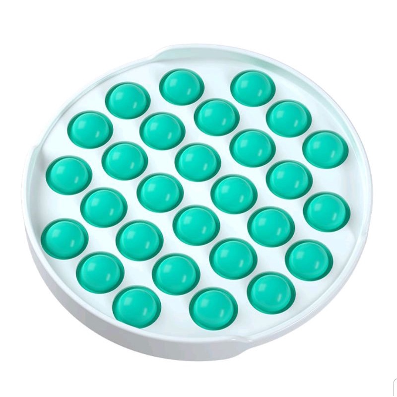 SIMPLE DIMPLE POP IT NEW GLOW IN THE DARK TERBARU / MAINAN ANAK MURAH / POP IT SILIKON PEREDA STRESS-Round Blue PVC