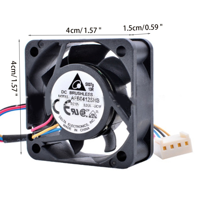 Bt 12000rpm Untuk DC Brushless Cooling Fan AFB0412SHB PWM Miner Kipas Pendingin 4P 12V