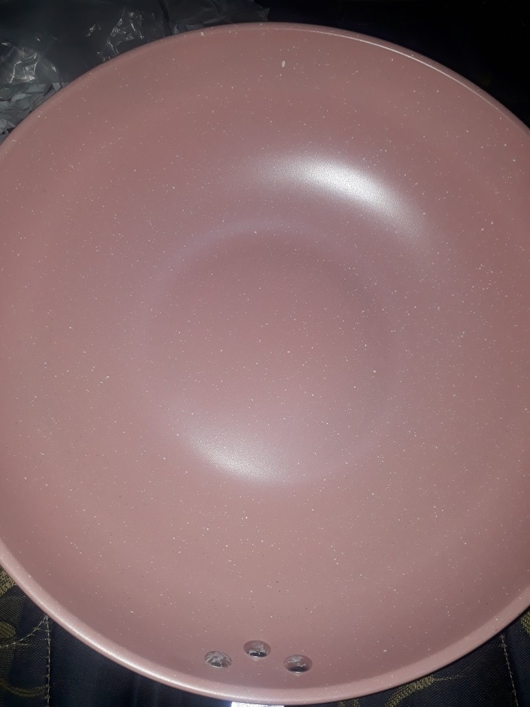 Wajan Enamel Gagang Warna Marble Frypan 34 Cm Kuaida
