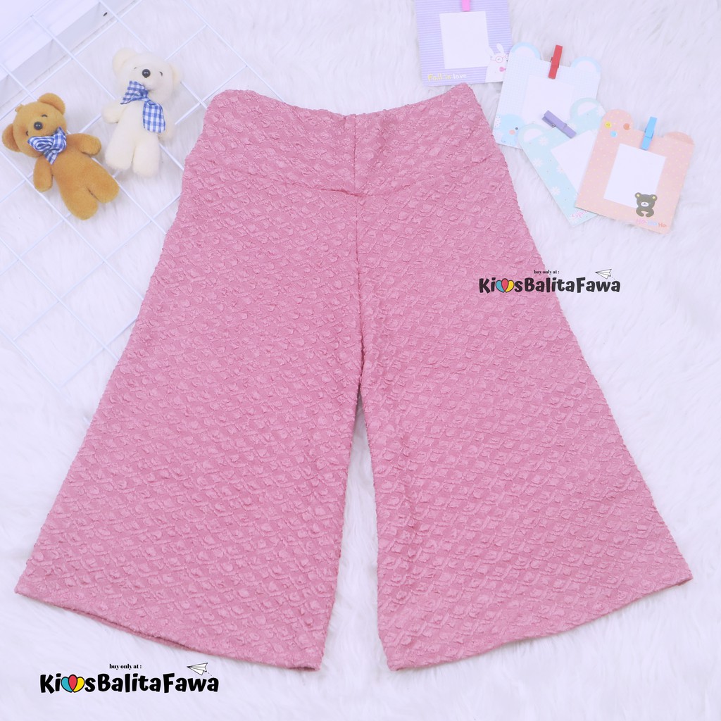 Kulot Polos Uk. 5-6 Tahun / Celana 3per4 Anak Perempuan Murah Celana Pendek Skirt Pant Adem