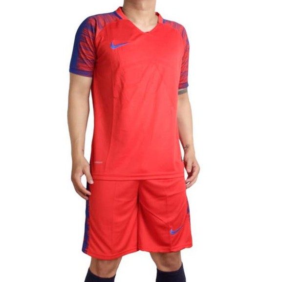 Baju Setelan Futsal Jersey Kaos Tim Kostum Seragam Bola Pria Prancis1 Merah Import GO Grosir