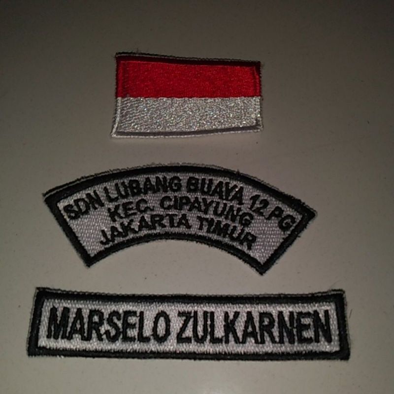 Badge Bordir Set Sekolah