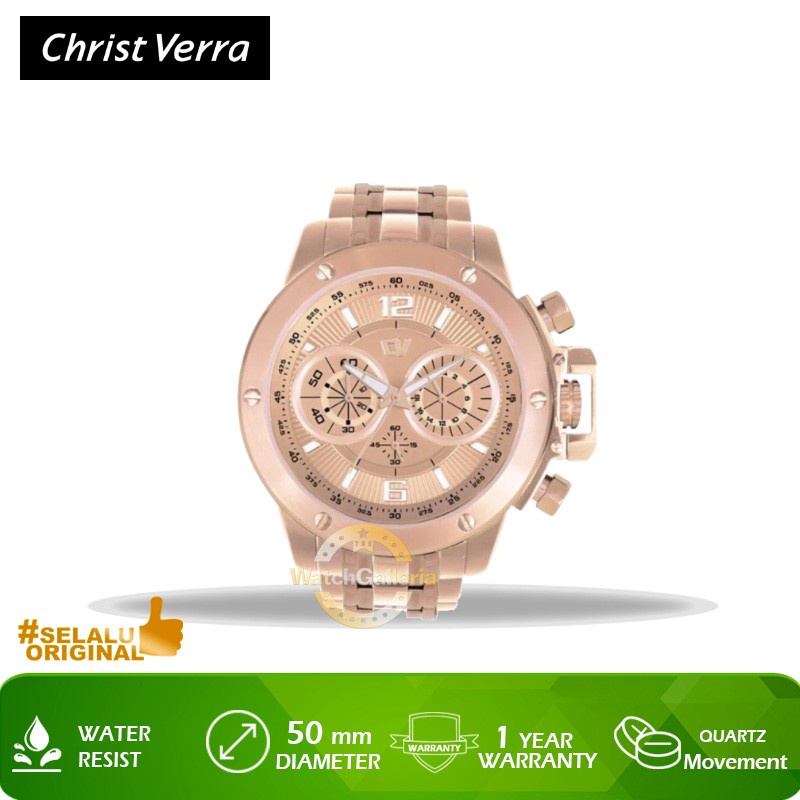 Jam Tangan Christ Verra CV C80257G-15 RG Original Murah