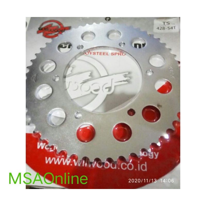 Gir Ger Gear Belakang Suzuki TS 125 TS125 New 428 54 60T