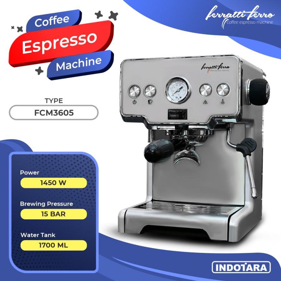 Mesin kopi Ferratti Ferro Espresso Machine FCM3605 Anturium1789