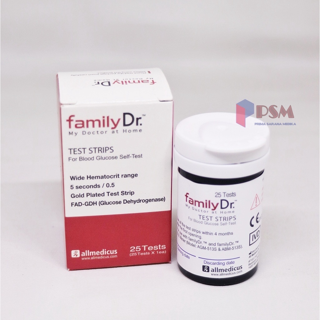 family Dr Test Strips Blood Glucose AGM-513S / Tes Strip Gula Darah