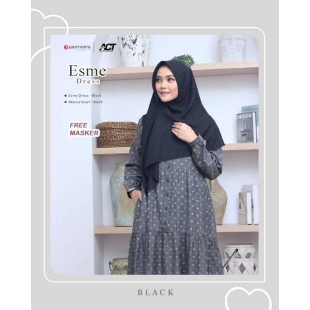 YASMEERA gamis syari esme dress daily katun triji
