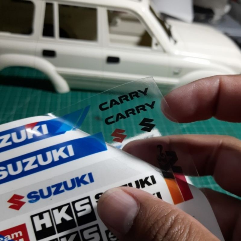 Stiker Carry Bagong Wpl D12 Detailing - Stiker Transparan Team Suzuki Hks