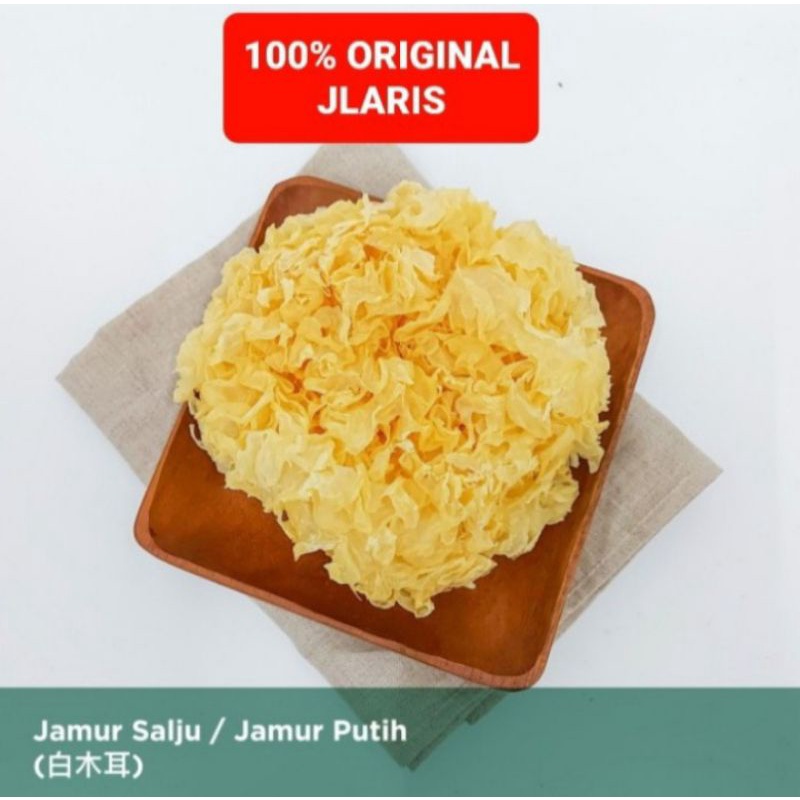 

Jamur salju 250gram / jamur putih/snow white fungus kemasan 250gram