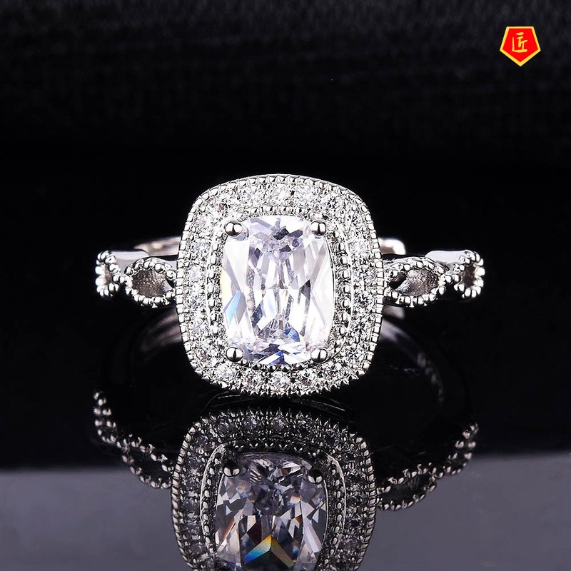 [Ready Stock]Moissanite Yellow Diamond Ring Luxury