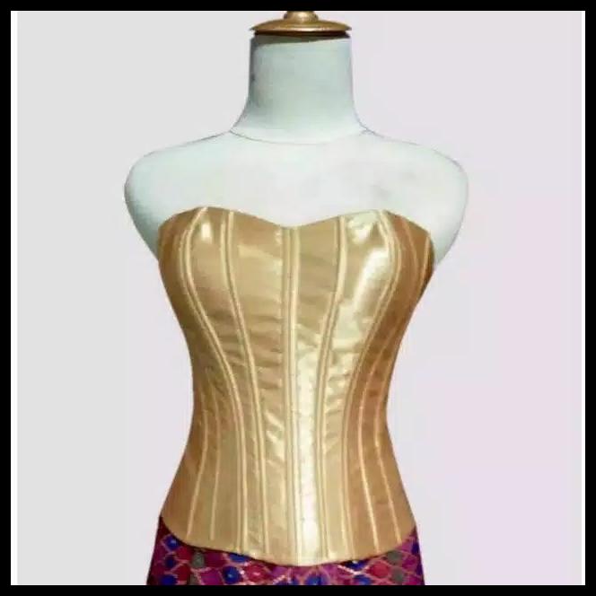 Longtorso Dalaman Kebaya~Kamisol//Kemben Kebaya Cod~Saten - Hitam, 4L